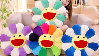 Sunflower Ultra Soft Smiley Microfibre Cushion - 4 Colours & 2 Sizes