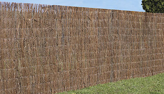 2cm Thick Brushwood Thatch Garden Screen Roll - 3 Sizes