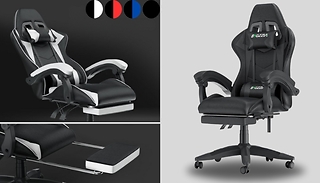 Ergonomic Gaming Chair with Footrest - 4 Colours