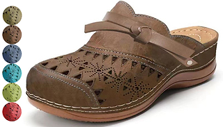 Women's Faux Leather Slip-On Clogs - 6 Colours & 4 Sizes
