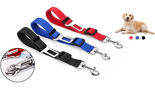 1 or 2 Adjustable Pet Seat Belts - 3 Colours