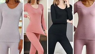 2 Pieces Womens Thermal Underwear Set - 5 Colours