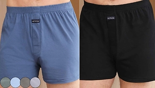 2-Pack or 4-Pack Solid Colour Boxers - 3 Options, 5 Sizes