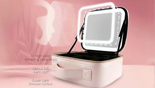 Makeup Case with Built-In LED Light & Mirror - 2 Colours
