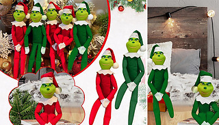 1, 2 or 4 Christmas Grinch Inspired Decorative Dolls - 2 Colours