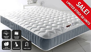 Dreamers Memory Foam Sprung Mattress - 4 Sizes