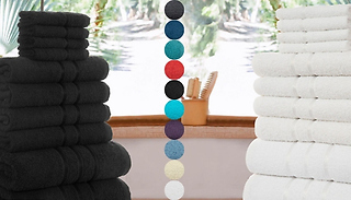 10pc Egyptian Cotton Premium Towels - 10 Colours