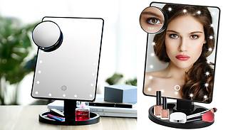 22-LED Magnifying Light-Up Makeup Mirror - 2 Colours