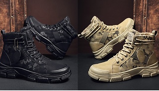 Outdoor Camo-Style Boots - 3 Colours, 6 Sizes 