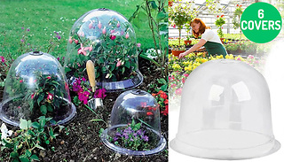 6 Reusable Garden Greenhouse Plant Bell Jars