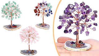 Crystal Tree on Agate Slice Base - 4 Colours