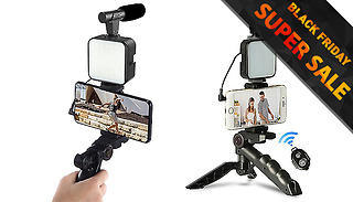 5-Piece Phone Filming Kit With Tripod, Microphone & Bluetooth Remote