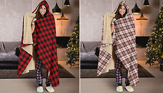 Wearable Sherpa Hooded Snuggle Blanket - 2 Colours