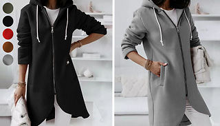 Long Sleeve Cardigan Hoodies - 6 Sizes & 5 Colours