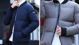 Mens Warm Winter Quilted Jacket - 3 Colours & 6 Sizes