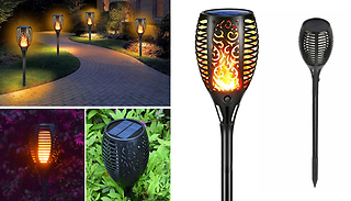 Solar-Powered Flickering-Flame Lamp