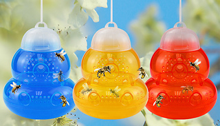 1 or 2 Outdoor Hanging Fly Trap Bottles - 3 Colours