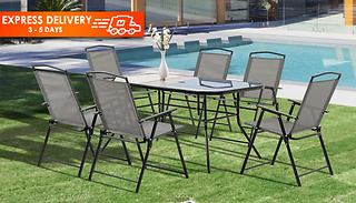 7-Piece Outsunny Garden Furniture Table & Chair Set