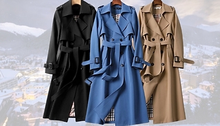 Lapel Double-Breasted Trench Coat - 7 Colours, 6 Sizes 
