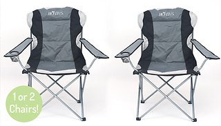 1 or 2 Hortus Padded Camping Chair With Cupholder
