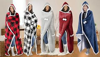 Adult Wearable Hooded Blanket - 5 Colours 