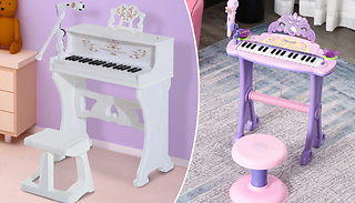 Mini Kids' Electric Organ Piano W/ Stool