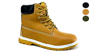 Tan Lace-Up Hiking Boots - 3 Sizes