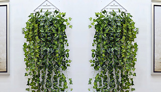 2 Artificial Ivy Wall Hanging Wreath Plants - 3 Styles