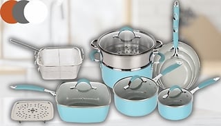 14-Piece Induction Kitchen Cookware Set - 3 Colours