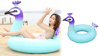 Inflatable Peacock Swimming Ring - 2 Sizes