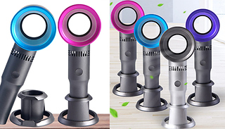USB Portable Desktop Bladeless 3-Gear Fan - 4 Colours