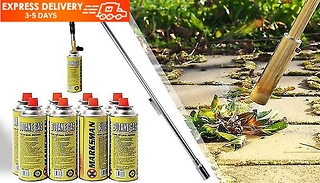 Multi-Purpose Gas Weed Burner - 2, 4 or 8 Optional Canisters