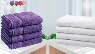 4 x Jumbo Egyptian Cotton Bath Sheets - 6 Colours