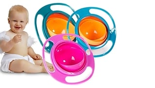3-Pack of 360 Degree Rotation Spill Resistant Bowls