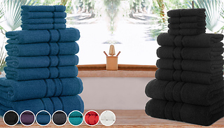 10pc Egyptian Cotton Premium Towels - 7 Colours