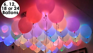 LED Flashing Party Balloons - 6-24 Ballons