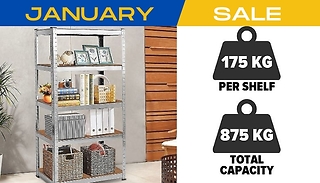 Modular XL 5-Tier Heavy Duty Shelving Unit