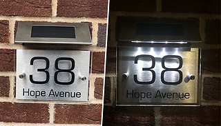 Personalised House Sign & Solar Light