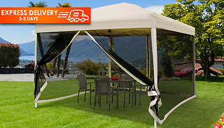 Outsunny 3m Pop-Up Gazebo with Mesh Sides