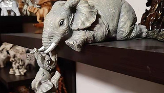 3-Piece Hanging Elephant Family Decorative Figurine Set