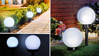 Pack of 2 or 4 Solar Powered LED Garden Ball Lights