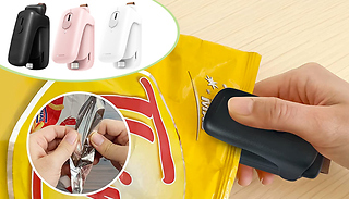 1 or 2 Portable Food Bag Sealer and Cutter - 4 Colours