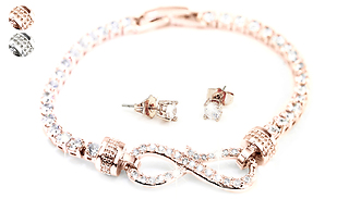 Arabella Bracelet & Earrings Set Encrusted with Crystals from Swarovsk ...