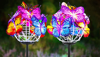 2 Pack Solar Powered Butterfly Ball Light