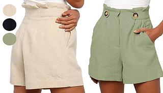 Ruched Belt Shorts- 4 Colours & 6 Sizes