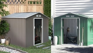 Metal Garden Shed - 2 Sizes, 2 Colours
