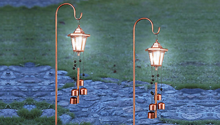 Solar Hanging Wind Chime Garden Lantern