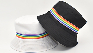 Rainbow Stripe Bucket Hat - 2 Colours
