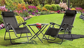 Pair of Zero Gravity Reclining Sun Loungers