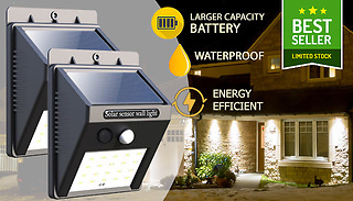 Motion-Activated Solar Security Lights - Pack of 1, 2, 3 or 4